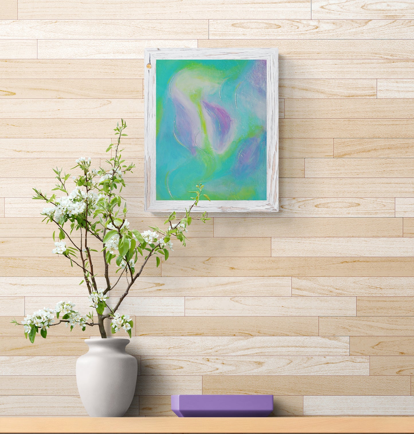 Bloom Original Abstract Floral Painting | Soft Pastel Canvas Wall Art 11x14