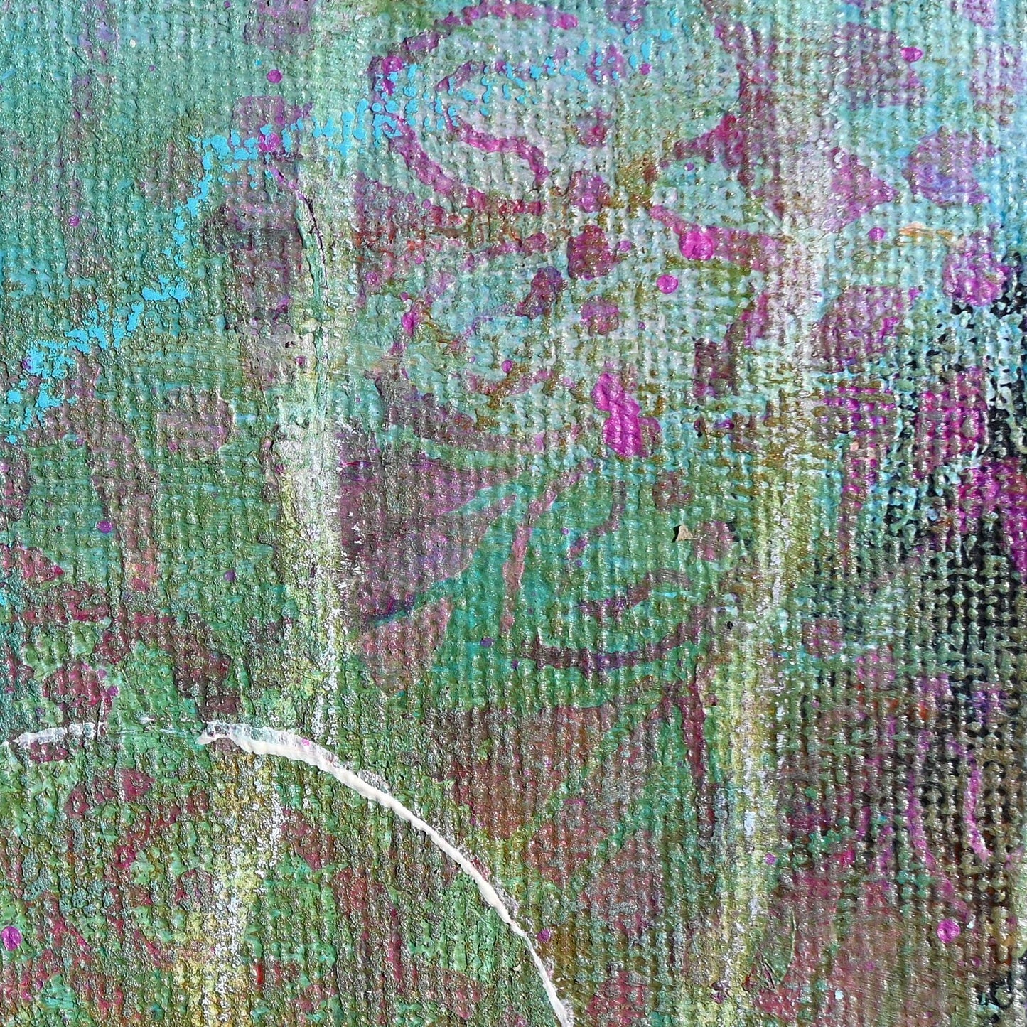 Rustic Charm Original Framed Abstract Painting | 11x14 Mixed Media Wall Art with Gold Accents