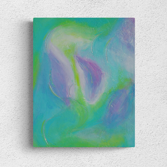 Bloom Original Abstract Floral Painting | Soft Pastel Canvas Wall Art 11x14
