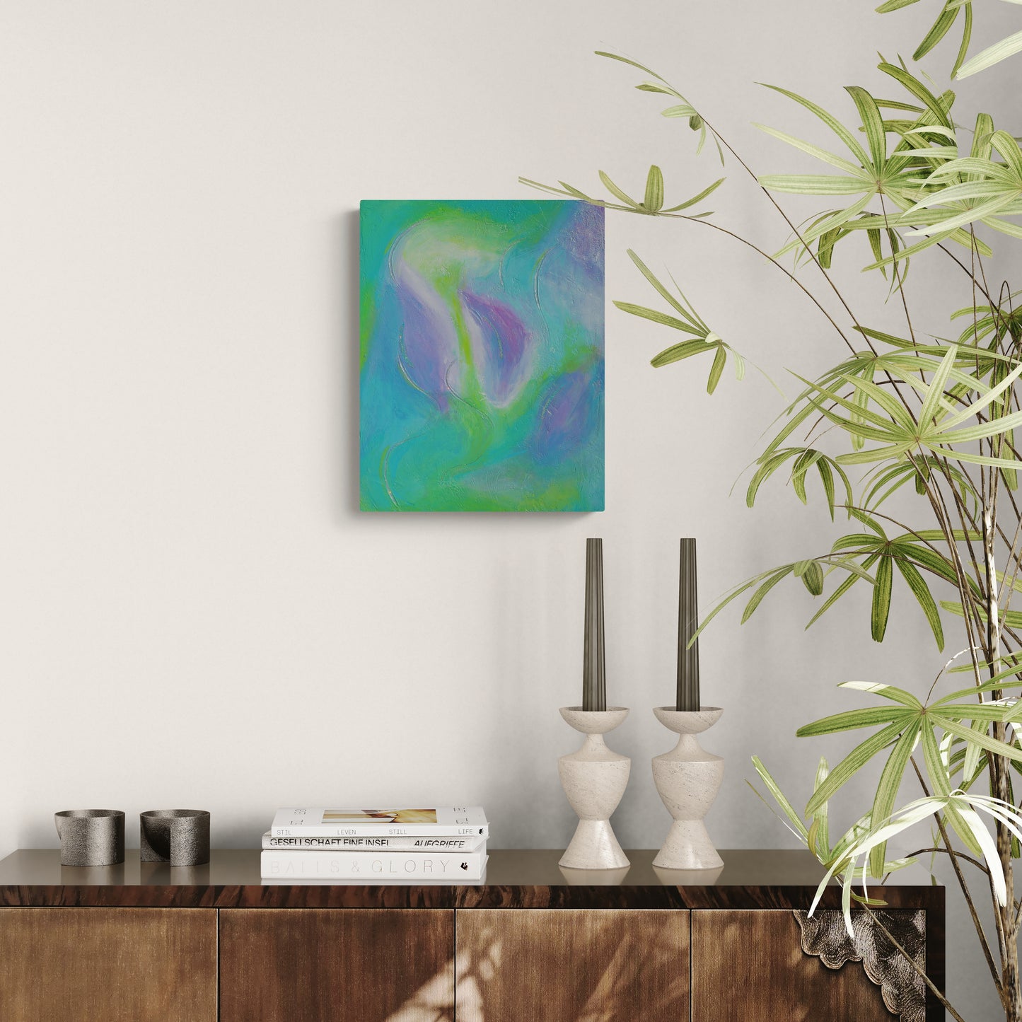 Bloom Original Abstract Floral Painting | Soft Pastel Canvas Wall Art 11x14