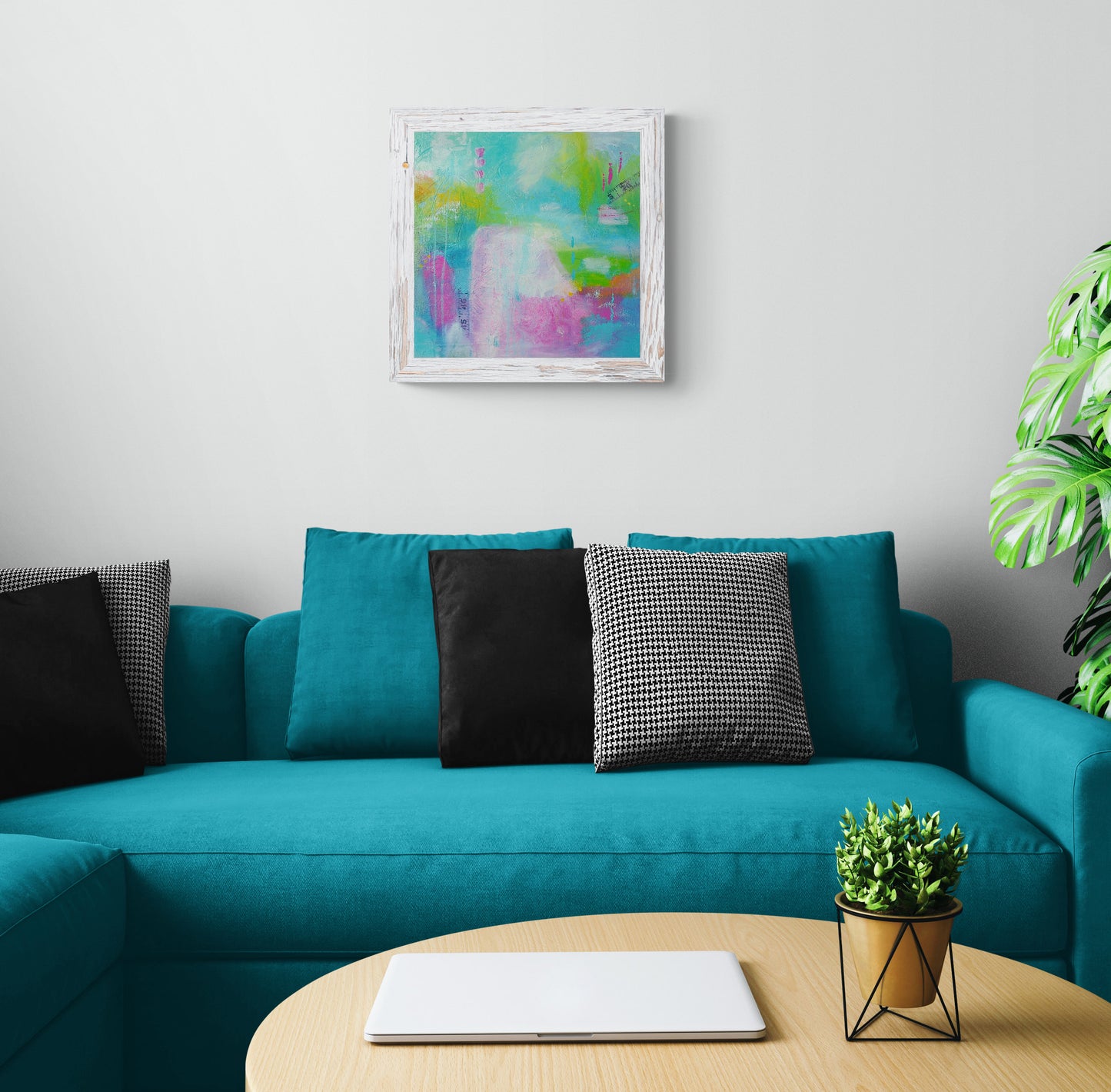 Summit of Success – Original Abstract Painting, 18x18 Acrylic on Canvas, Colorful Modern Wall Art