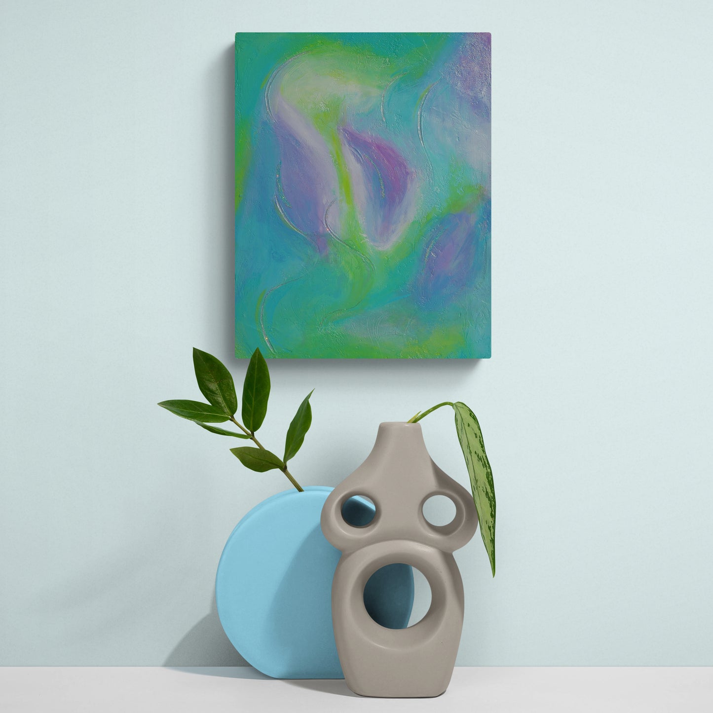 Bloom Original Abstract Floral Painting | Soft Pastel Canvas Wall Art 11x14
