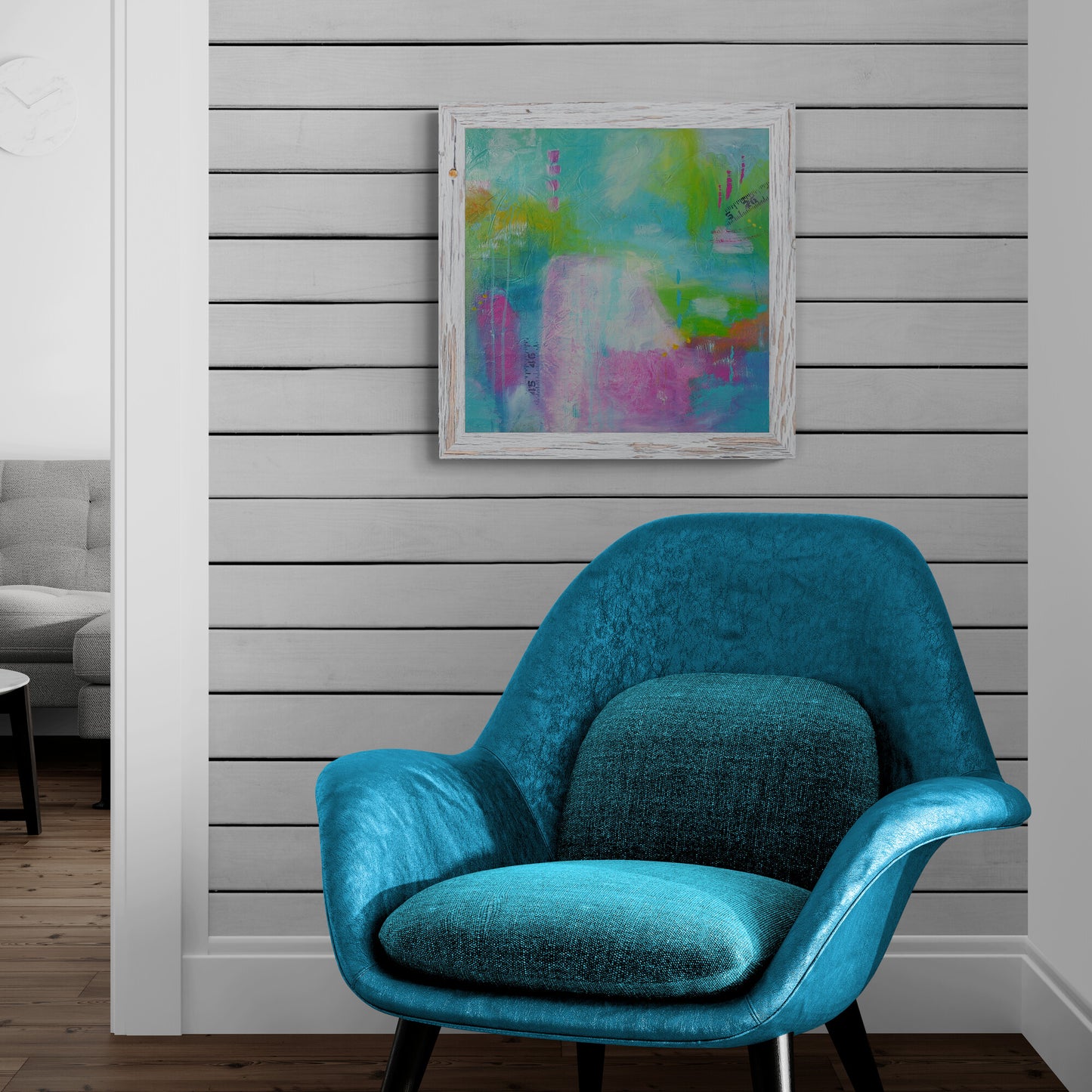 Summit of Success – Original Abstract Painting, 18x18 Acrylic on Canvas, Colorful Modern Wall Art